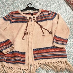 Wrangler Multicolor Fringe Jacket/Sweater